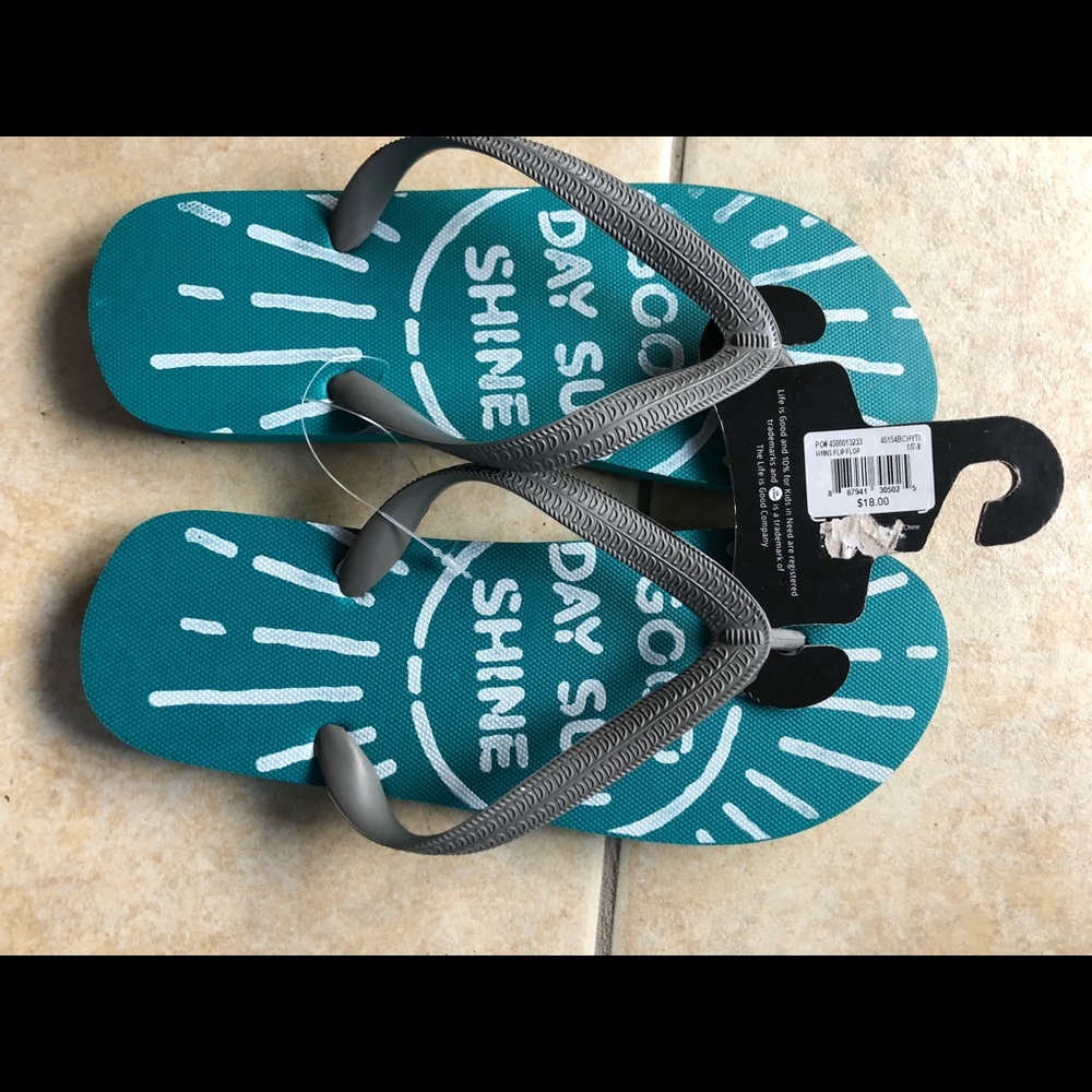 Life is Good flip flops